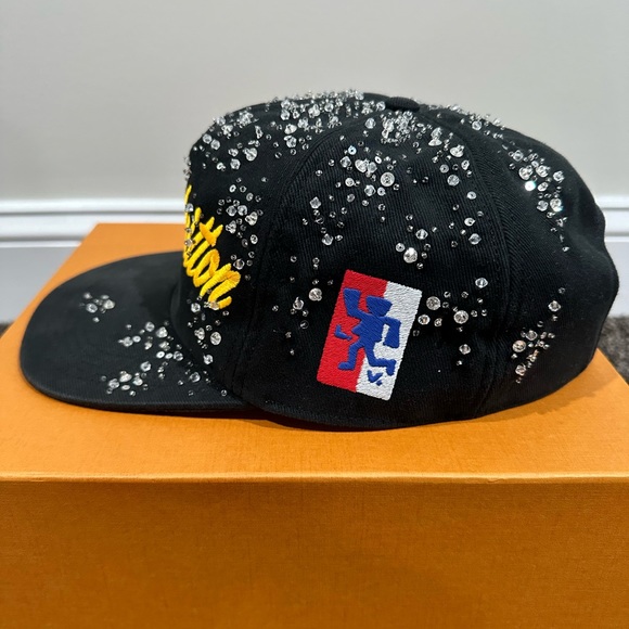 Louis Vuitton x Virgil Crystal Black / Yellow Script Hat - Picture 5 of 13